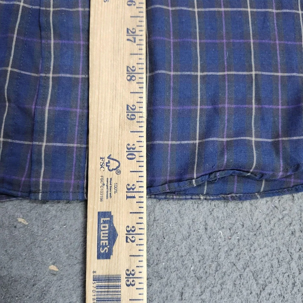 Levi's Shirt Mens XL Blue Plaid Long Sleeve Button Slim Fit Casual Fall